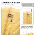 3 Pieces Set Spinner Wheel Luggage With Combination Lock