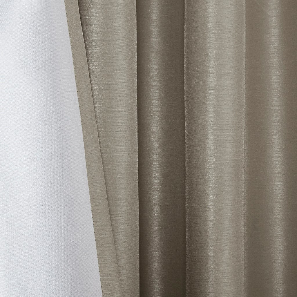 Twist Tab Total Blackout Window Curtain Panel with Thermal Technology - Pewter