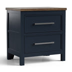 Modern Farmhouse Style Nightstand with Dovetail Drawers - Two-Tone