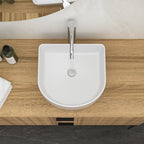 Vessel Bathroom Sink with Modern Design - White