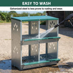 4 Compartment Chicken Nesting Boxes with Durable Metal Construction - Green