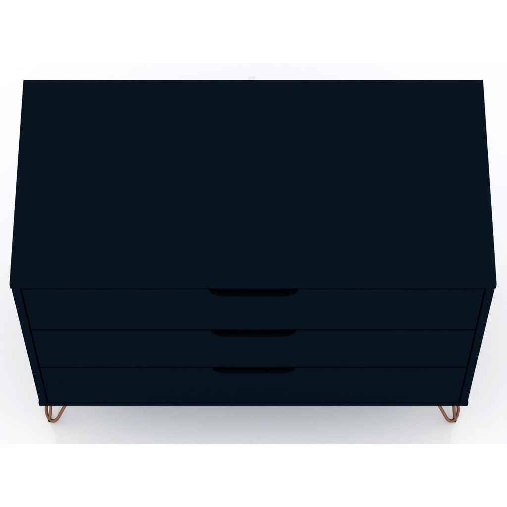 Rockefeller 3 Drawer Dresser with Splayed Legs - Multiple Colors