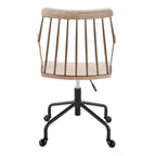 Farmhouse Adjustable Office Chair with Swivel - Beige
