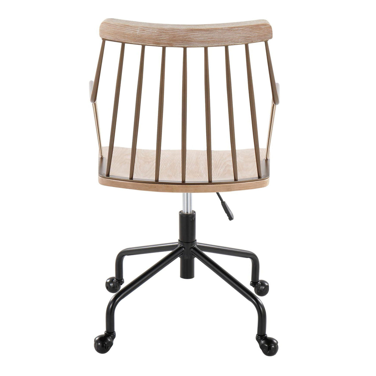 Farmhouse Adjustable Office Chair with Swivel - Beige