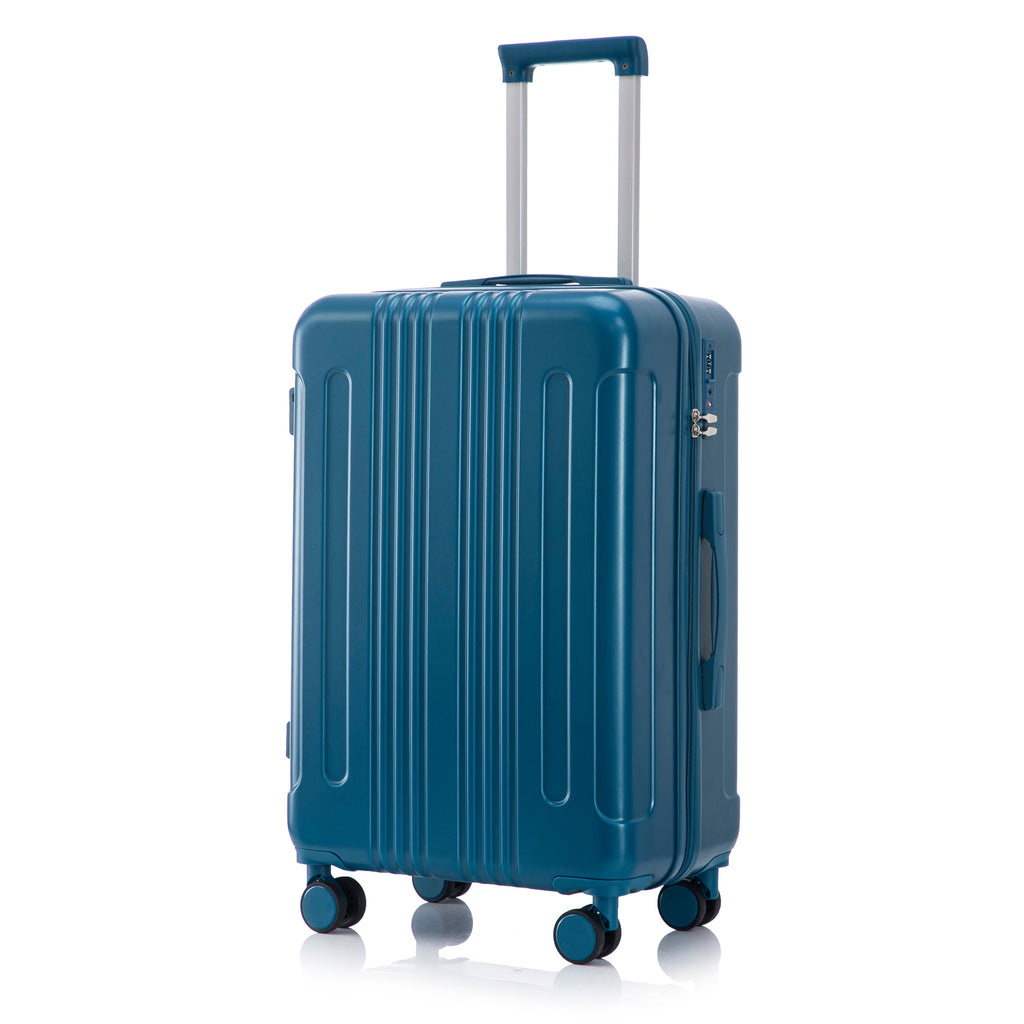 3-Piece ABS Spinner Wheel Luggage Set 20"/24"/28" Dark Blue