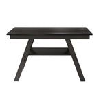 6 Piece Counter Height Dining Table Set with Storage Shelf - Espresso Wood