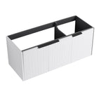 Contemporary Wall Mounted Bathroom Vanity with Soft Close Doors - Wood