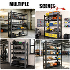 72"H Heavy Duty 5-Tier Shelving Rack
