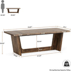 Executive Desk with Pedestal - Large Writing Workstation - Brown