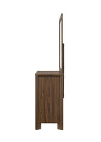 Walnut Color Solid Wood Dresser 6-Drawers with Rounded Edges - Walnut