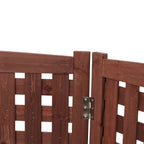 3 Panel Outdoor Air Conditioner Fence Screen with Solid Wood - Light Brown or Dark Gray