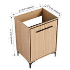 Modern Bathroom Vanity Cabinet with Soft Closing Doors - Light Brown