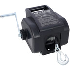 Reversible Electric Trailer Winch with Galvanized Wire Rope - Black