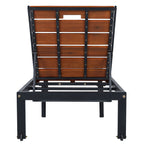 Outdoor Chaise with Adjustable Backrest - Light Brown or Dark Brown