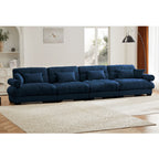 Oversized Modular Sectional Sofa with Deep Seat – Available in Dark Gray, Blue, or Beige