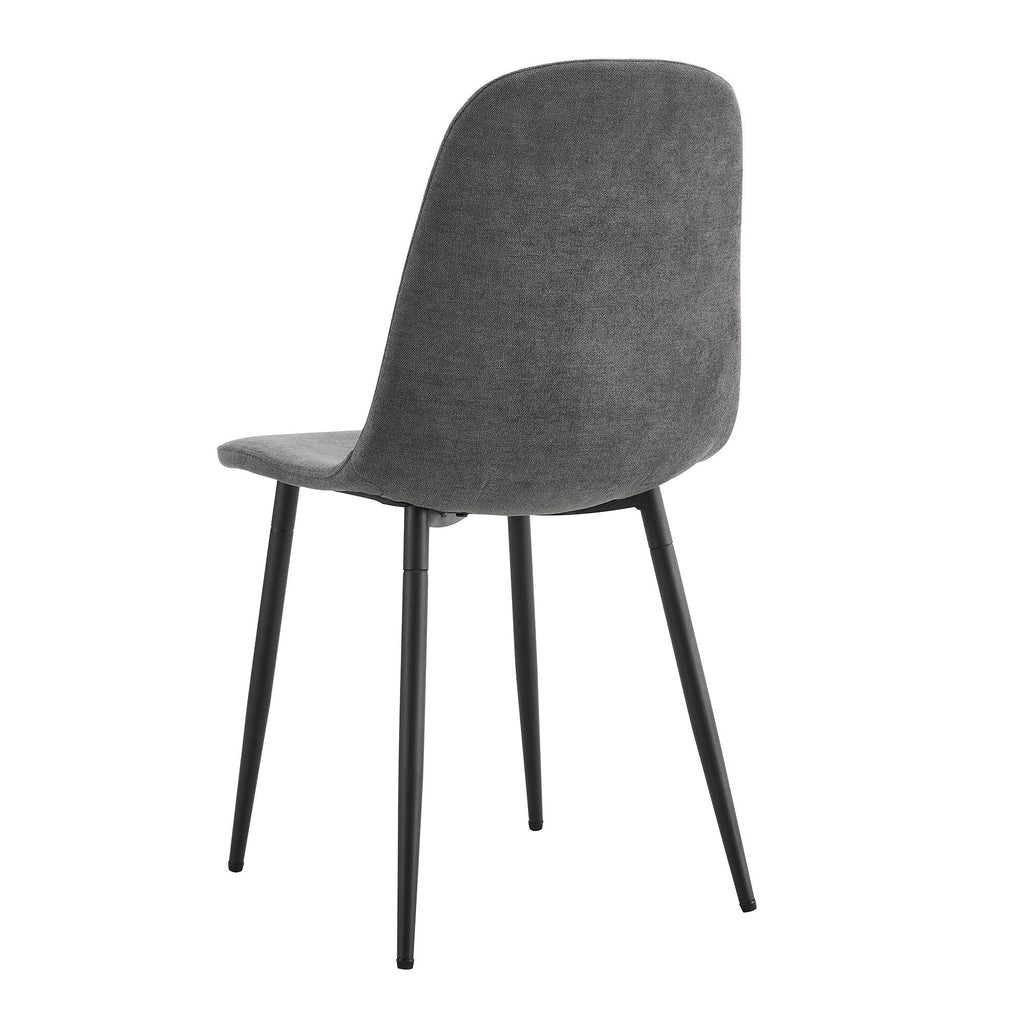 Modern Medieval Style Cushioned Side Chairs Set