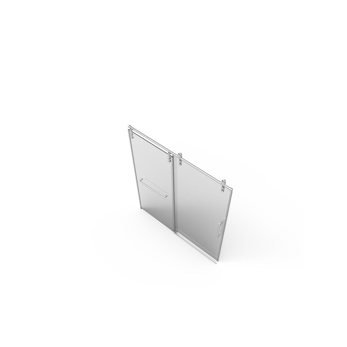 Pearl Silver Sliding Frameless Shower Door with Easy Clean Tempered Glass