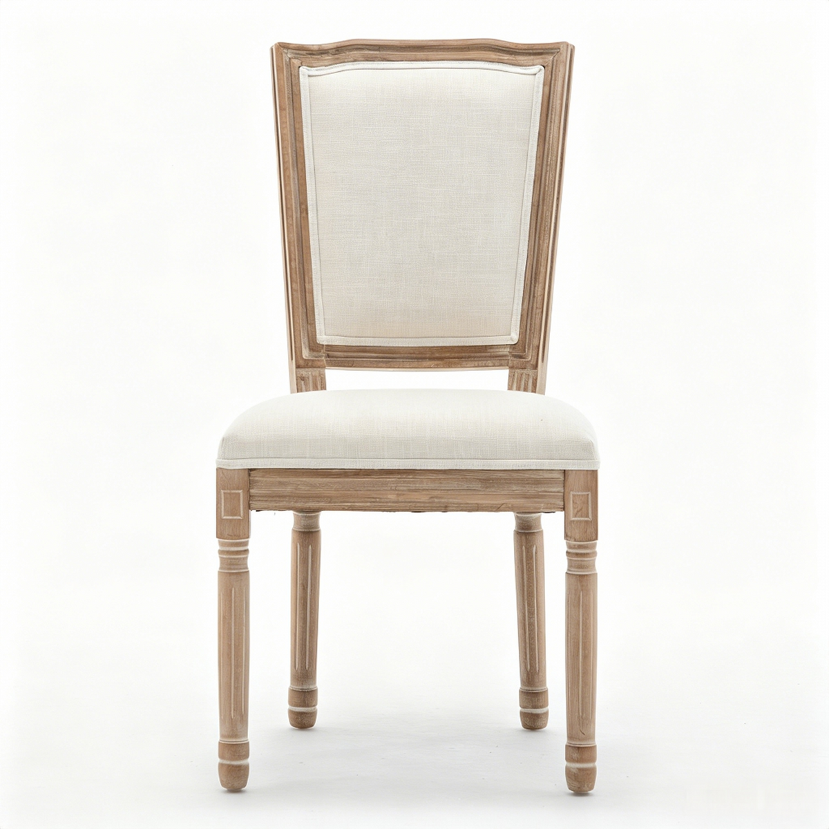 Farmhouse Solid Wood Frame Dining Chairs with Cushioned Seat