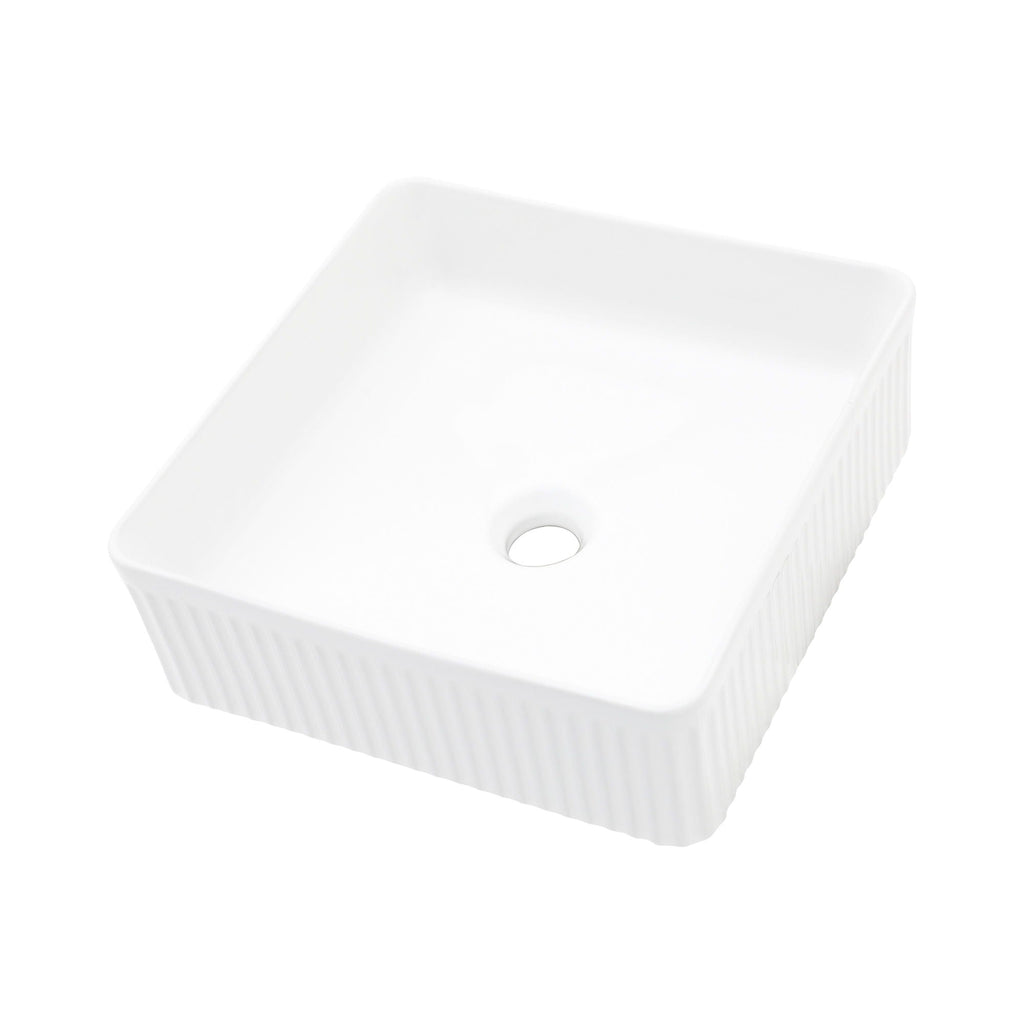 Modern Ceramic Vessel Bathroom Sink with Stain Resistance - White
