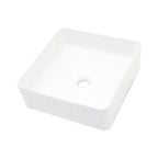 Modern Ceramic Vessel Bathroom Sink with Stain Resistance - White