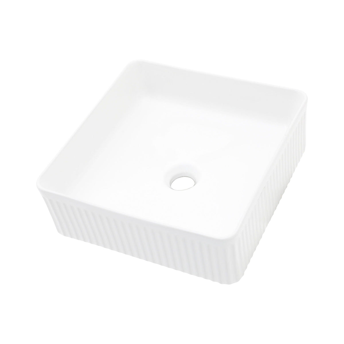 Modern Ceramic Vessel Bathroom Sink with Stain Resistance - White