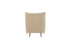 Light Brown Hi Back Accent Chair with Dacron Cushion