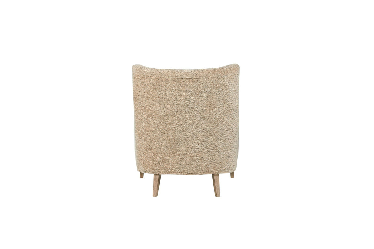 Light Brown Hi Back Accent Chair with Dacron Cushion