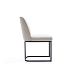 Serena Dining Chair with Geometric Metal Base - Available in Multiple Colors