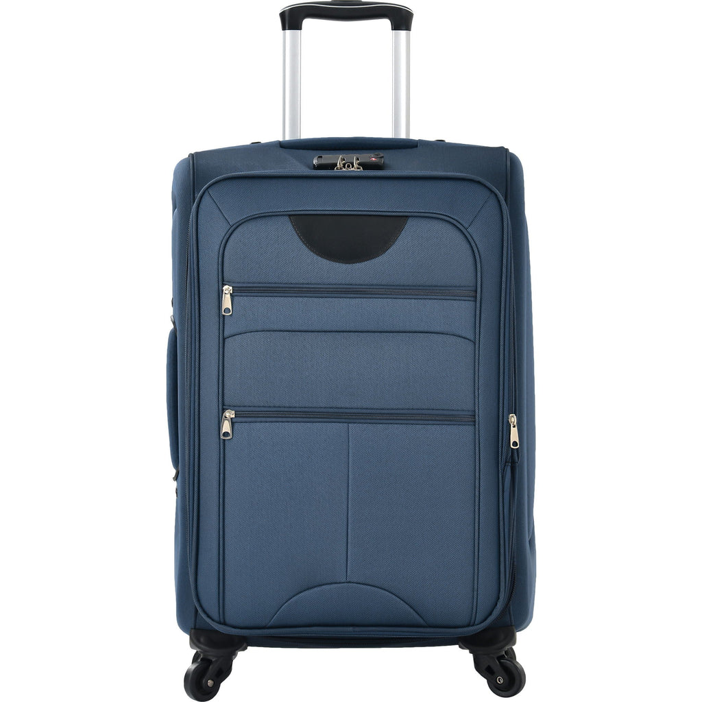 Softside Expandable 3 Piece Luggage Set with Spinner Wheels - Dark Blue