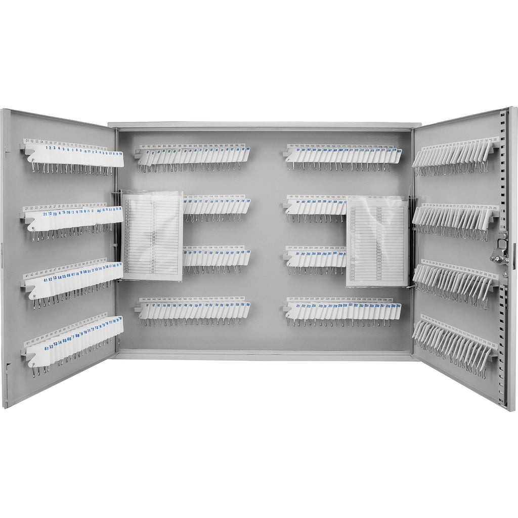 Adjustable Key Cabinet with Lock - Multiple Sizes, Gray or Black