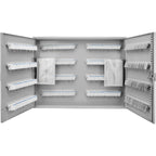 Adjustable Key Cabinet with Lock - Multiple Sizes, Gray or Black
