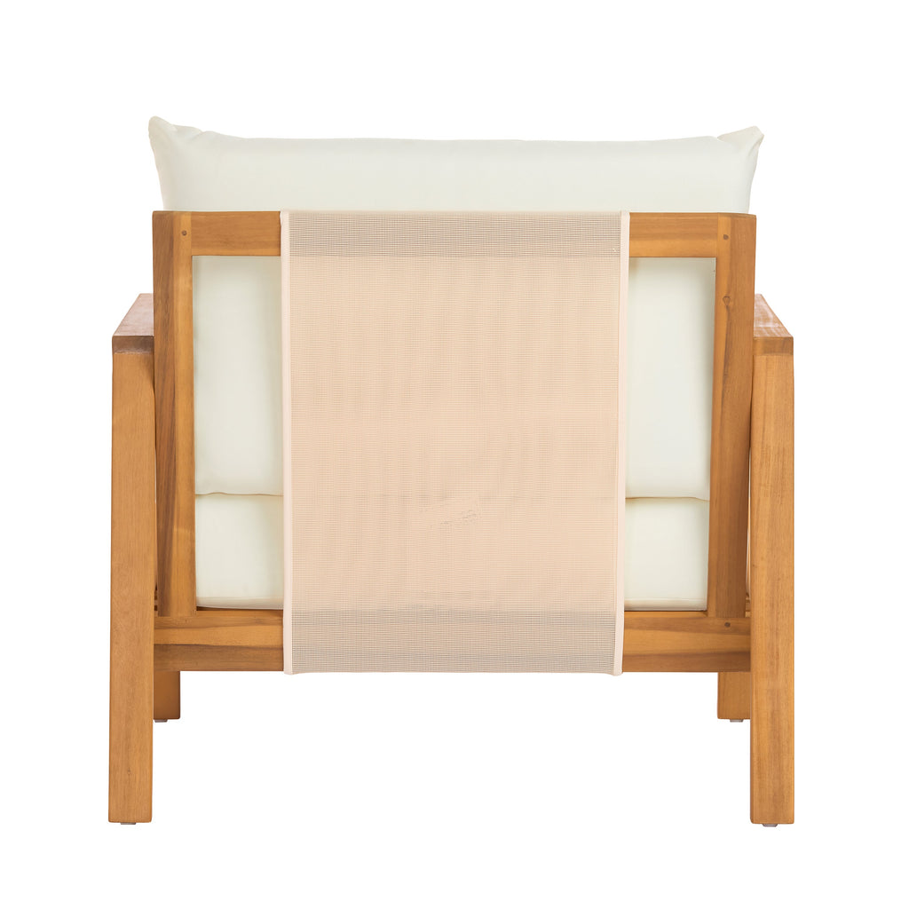 4-Piece Sofa Set with Cushions – Outdoor Loveseat & Coffee Table Set