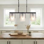 Adjustable Cylindrical Pendant Light with Frosted Glass Shade - Black or Gold