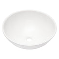 Modern Ceramic Circular Vessel Bathroom Sink with Stain Resistant Finish - White