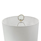 Smoke Agate-Slice Table Lamp with Marble Base - Genuine Agate