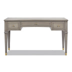Dauphin 3 Drawer Executive Desk with Soft-Close Drawers - Light Brown or Gray