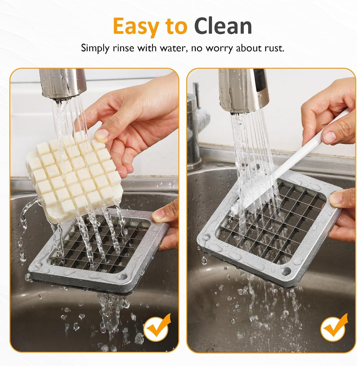 Commercial French Fry Cutter with Replaceable Blades - Aluminum