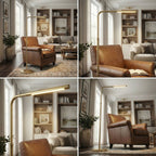Verve Floor Lamp with On/Off Switch - Gold