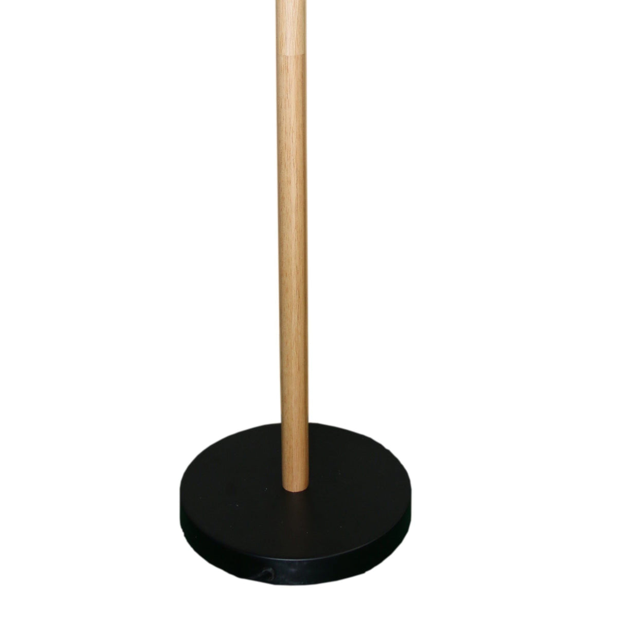 Arc Floor Lamp with Cylinder Shade and Foot Switch - Black
