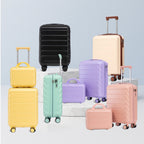 Beige 2-Piece Spinner Luggage Set with Hard Shell - Beige