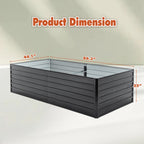 Metal Raised Garden Bed Kit with Gloves - Galvanized Steel