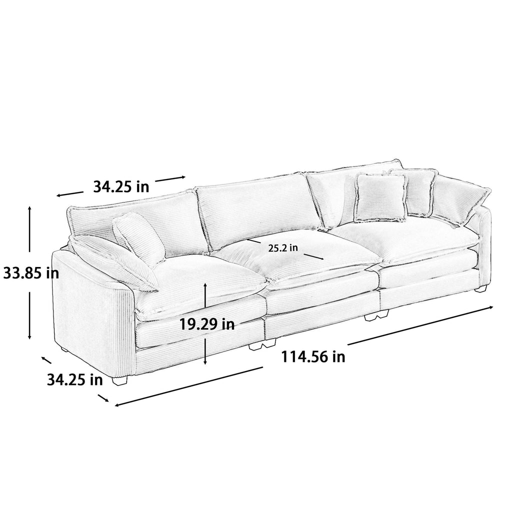 Oversized Deep-Seat Fabric Sofa & Chair Sets