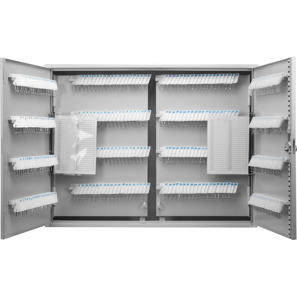 Adjustable Key Cabinet with Lock - Multiple Sizes, Gray or Black