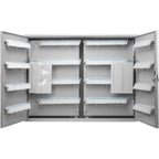 Adjustable Key Cabinet with Lock - Multiple Sizes, Gray or Black