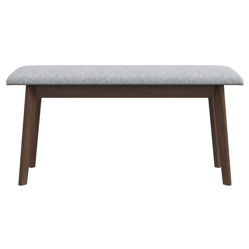 Carlos Upholstered Bench with High Density Foam Cushion - Gray