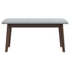 Carlos Upholstered Bench with High Density Foam Cushion - Gray