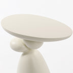 Lucky Stone Shaped Table with Sculptural Base – White, Black, or Gray