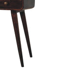 Solid Wood Mini California Console Table with Storage Drawers - Walnut