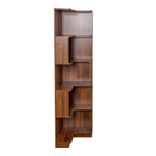 5 Tier Corner Book Shelf with Durable Melamine Finish - Neutral Wood