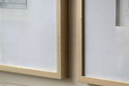 Architectural Wall Art Set with Pencil Design - Silver
